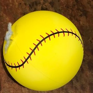 Gender reveal softball with blue confetti inside